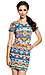 Printed Embroidery Aztec Dress Thumb 2