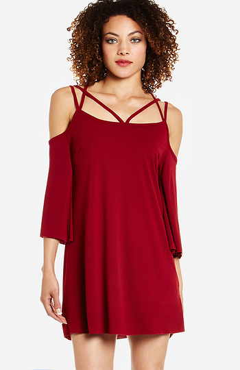 DAILYLOOK Bare Shoulder Tunic Dress Slide 1