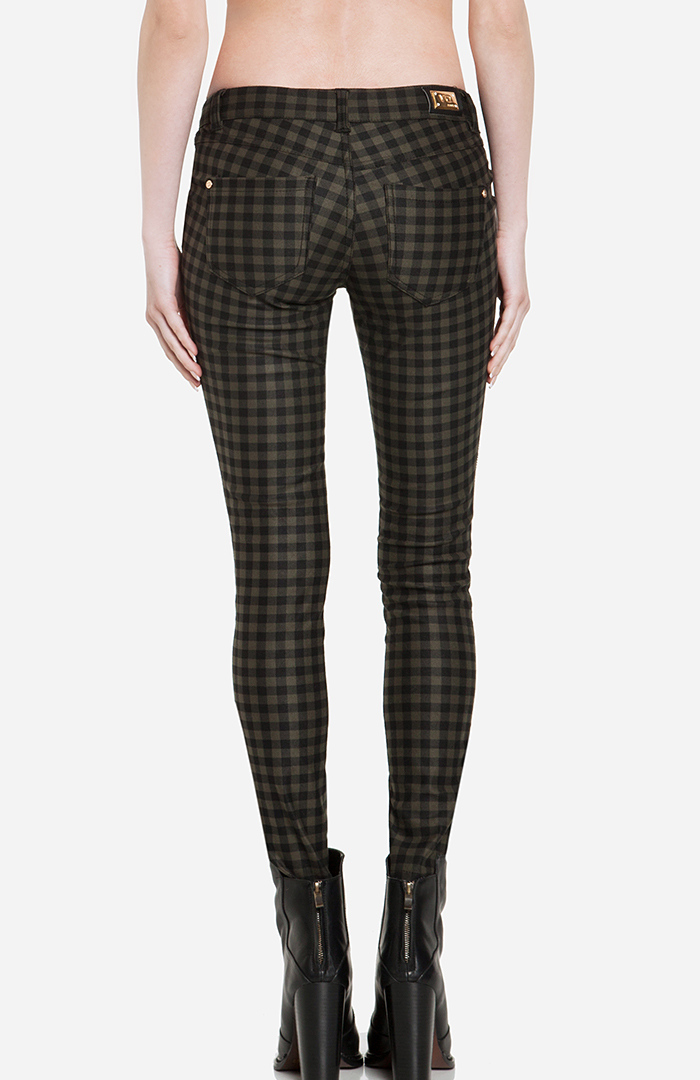 olive plaid pants