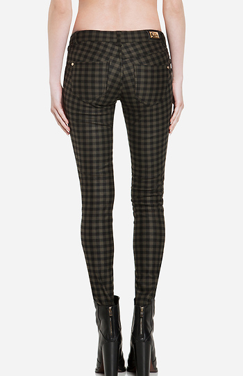 olive plaid pants