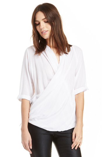 Faux Wrap Gauzy Blouse Slide 1