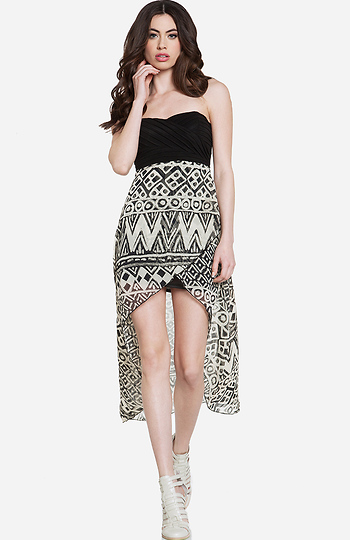 Tribal High Low Dress Slide 1