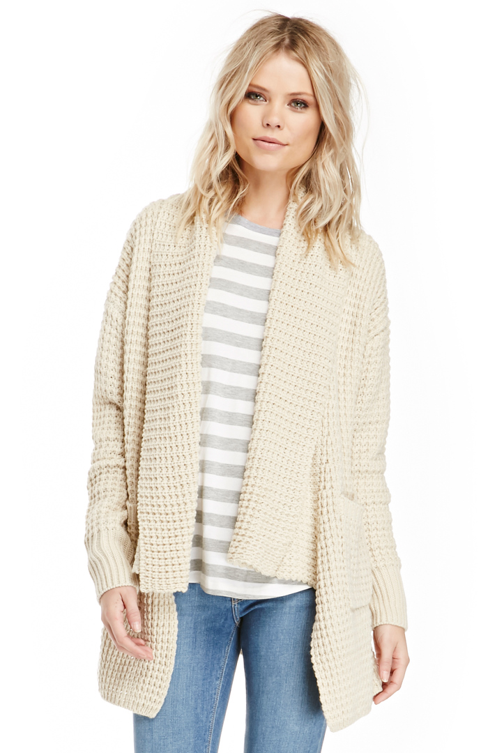 shawl type cardigan