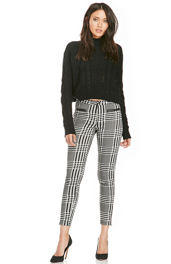 Flocked Houndstooth Pants Slide 1