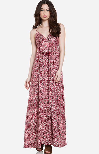 Tribal Tie Back Maxi Dress Slide 1