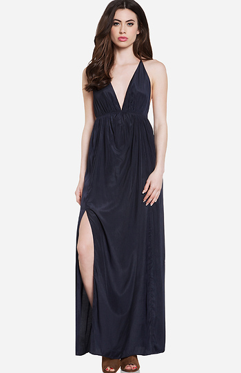 Plunging Maxi Dress Slide 1