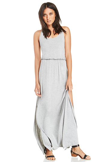 DAILYLOOK Drop Waist Maxi Dress in Heather Grey | DAILYLOOK