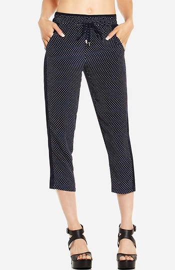 Polka Dot Drawstring Pants Slide 1