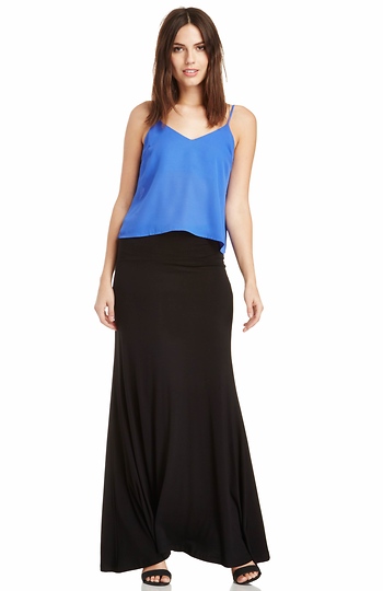 Jersey Knit Maxi Skirt Slide 1