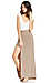 DAILYLOOK Ruched Side Slit Maxi Skirt Thumb 1