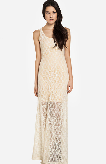 Sheer Lace Maxi Dress Slide 1