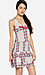 Line & Dot Ruching Mini Flare Dress Thumb 3