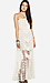 Line & Dot Embroidered Lace Tube Maxi Dress Thumb 1