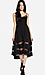 Mesh Insert Midi Dress Thumb 1