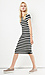 RD Style Cap Sleeve Stripe Dress Thumb 3