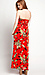 Strapless Feather Maxi Dress Thumb 3