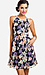 Floral Fit N Flare Dress Thumb 1