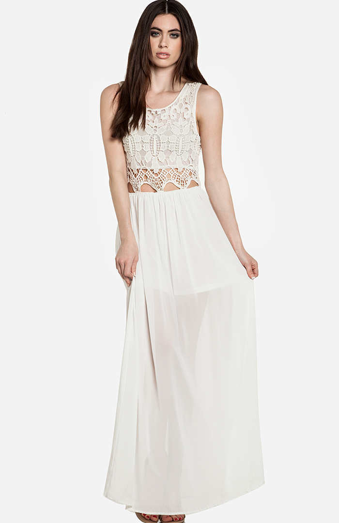Buy Ella Limited Edition green Lace Top Maxi Dress for Women in MENA, Worldwide
