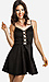 Corset Front Fit and Flare Dress Thumb 1