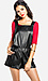 Leatherette Overall Shorts Thumb 1