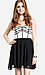 Strapless Pinstripe Bodice Dress Thumb 1