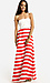 Strapless Striped Maxi Dress Thumb 1
