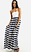 Strapless Striped Maxi Dress Thumb 1