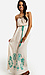 Strapless Embroidered Maxi Dress Thumb 1
