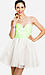 Neon Embroidered Fit and Flare Dress Thumb 1