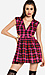 Plaid Cutout Dress Thumb 1