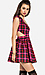 Plaid Cutout Dress Thumb 3