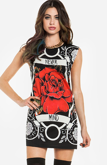 MINKPINK Never Mind Rose Tunic Slide 1