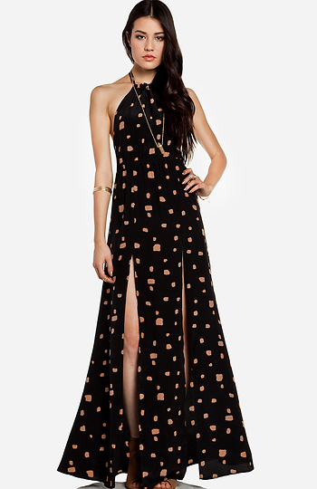 Stone Cold Fox Onyx Silk Gown Slide 1