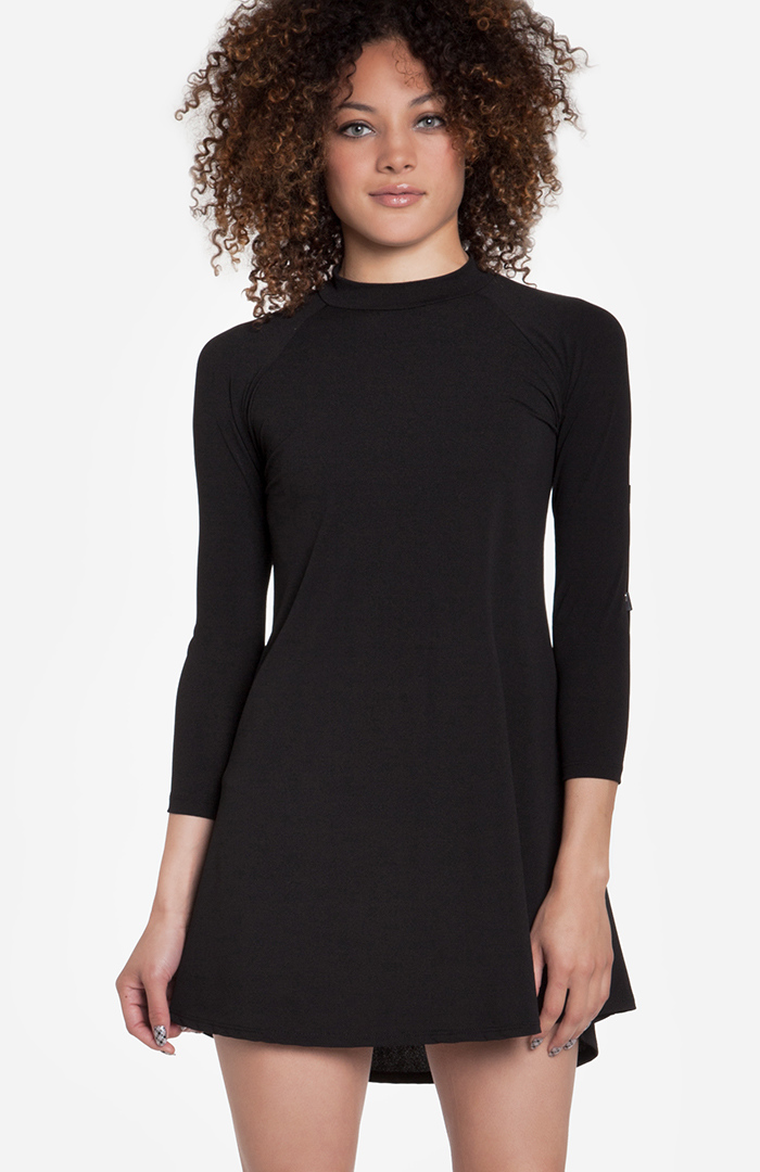 Flared Mini Dress in Black DAILYLOOK