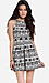 Aztec Knit Fit and Flare Dress Thumb 1
