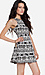 Aztec Knit Fit and Flare Dress Thumb 3