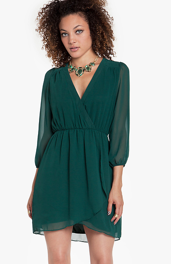 Chiffon Wrap Dress Slide 1