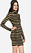 Mesh and Angora Striped Dress Thumb 3