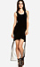 Line & Dot Velvet Sheer Tail Dress Thumb 3