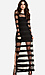 Backstage Criminal Mesh Stripe Maxi Dress Thumb 1