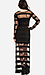 Backstage Criminal Mesh Stripe Maxi Dress Thumb 2
