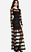 Backstage Criminal Mesh Stripe Maxi Dress Thumb 3