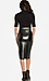 Leatherette Skirt Midi Dress Thumb 2