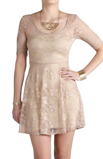 Nude Lace Dress Slide 1