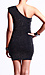 One Shoulder Evening Shimmer Dress Thumb 3