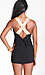 Gold Sequin Cross Strap Mini Dress Thumb 3