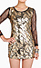 Gold Sequin Mesh Dress Thumb 1