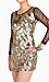 Gold Sequin Mesh Dress Thumb 2