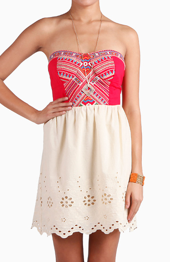 Embroidered Spring Dress Slide 1