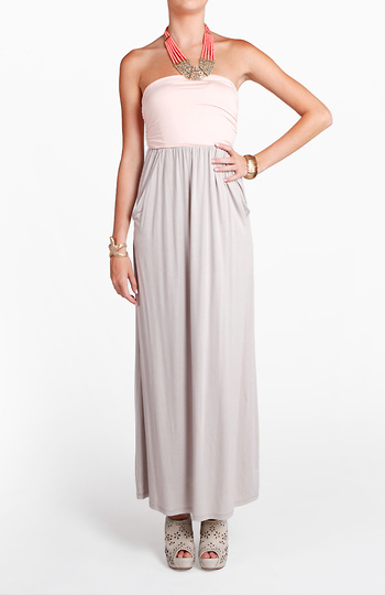 Color Block Jersey Maxi Dress Slide 1